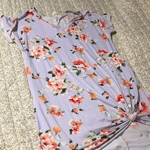 Sew In Love Floral Knot-Front Dress